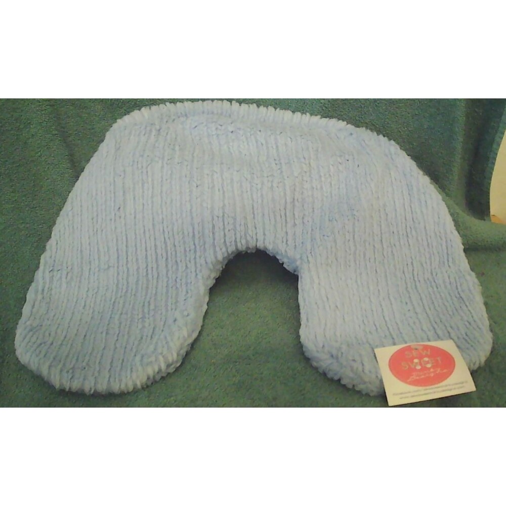 Sew Sweet Minky Designs Neck Pillow Cover Light Blue